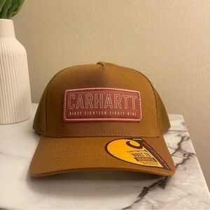 Carhartt Tan Cap with Pink Patch! STYLISH!